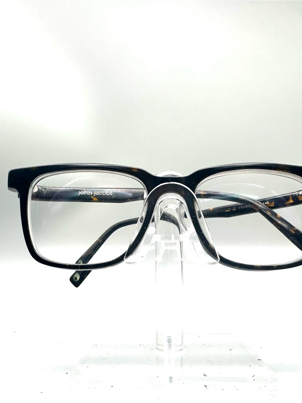 John Jacobs Rectangular Tortoise Shell Eyeglasses JJ E11729 C1 50-18-140 Frames